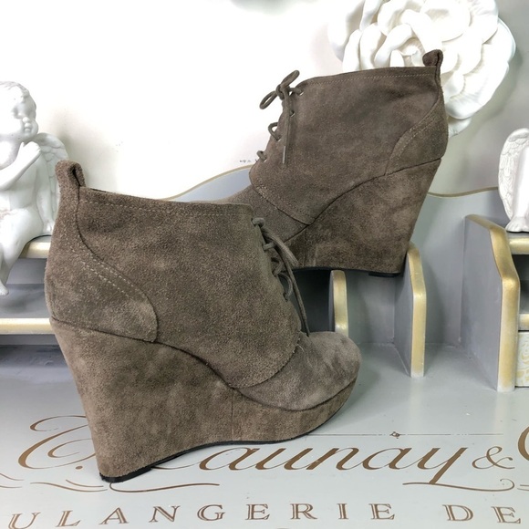 JESSICA Simpson Gray suede platform wedge booties - Picture 15 of 16